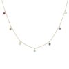 Diamonds Direct Necklaces & Pendants | Rainbow Sapphire Station Necklace Yellow Gold 14K