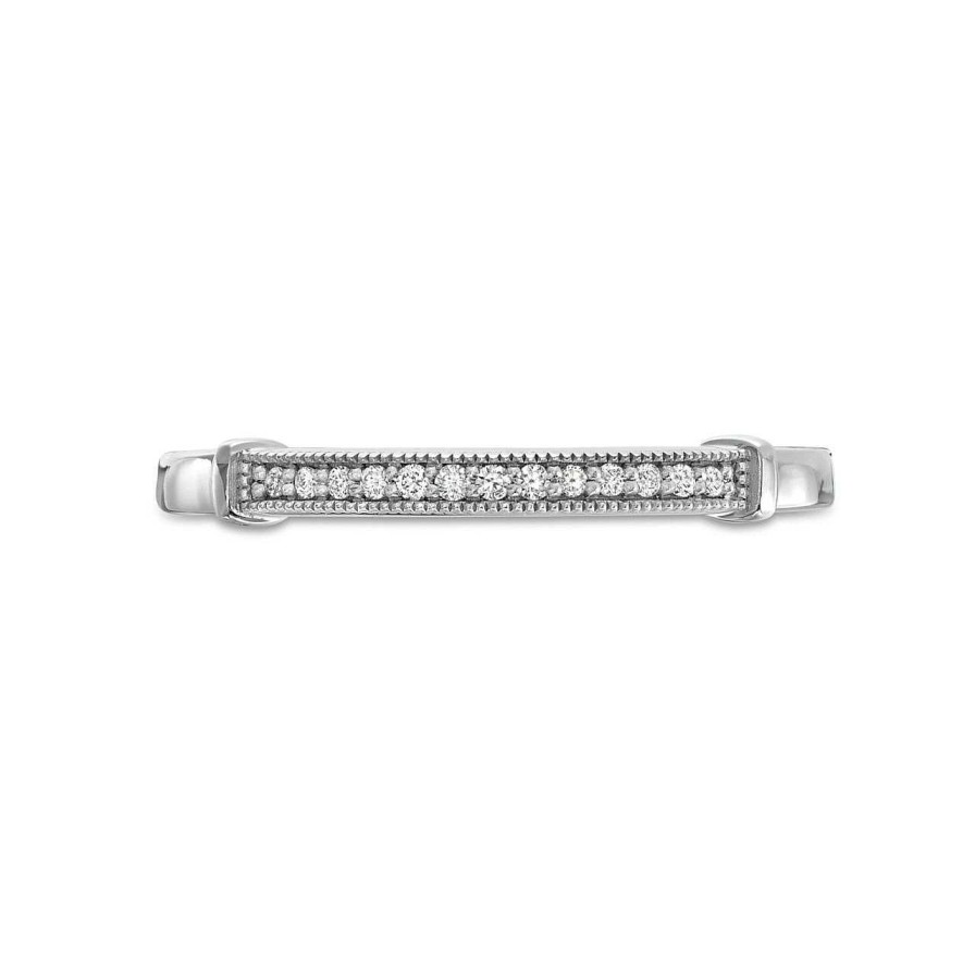 Diamonds Direct Women'S Bands | Beadset Milgrain Wedding Band By Diamonds Direct Designs White Gold 14K