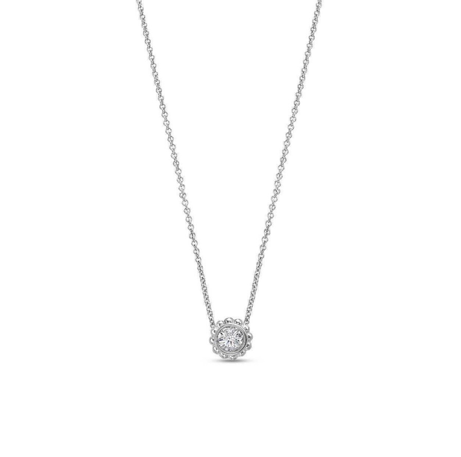 Diamonds Direct Necklaces & Pendants | Verragio Bead Halo Solitaire Pendant