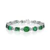 Diamonds Direct Bracelets | Mixed Fancy Shape Emerald And Diamond Bracelet