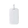 Diamonds Direct Pendants | Cut Corner Dog Tag Pendant White Gold 14K