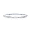 Diamonds Direct Bracelets | Bezel Milgrain Diamond Bangle White Gold 14K