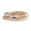 Diamonds Direct Women'S Bands | Tri Tone Rolling 2Mm Wedding Band By Novell Tri-Color 14K