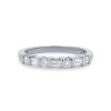 Diamonds Direct Women'S Bands | Alternating Baguette And Round Diamond Wedding Band By Ses Creations White Gold 14K