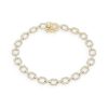 Diamonds Direct Bracelets | Chain Link Diamond Tennis Bracelet Yellow Gold 14K