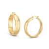 Diamonds Direct Earrings | Round High Polished Hoop Earrings