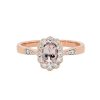 Diamonds Direct Fashion Rings | Morganite And Diamond Scallop Halo Ring Rose Gold 14K