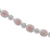 Diamonds Direct Bracelets | Pink Diamond And Round Brilliant Diamond Tennis Bracelet White Gold 18K