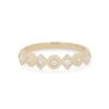 Diamonds Direct Women'S Bands | Michael M. Mixed Shape Bezel Ring Yellow Gold 14K