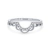 Diamonds Direct Women'S Bands | Contour Diamond Lace Wedding Band By Classique White Gold 14K