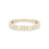 Diamonds Direct Women'S Bands | Alternating Diamond Cluster Wedding Band By Kc Designs Yellow Gold 14K