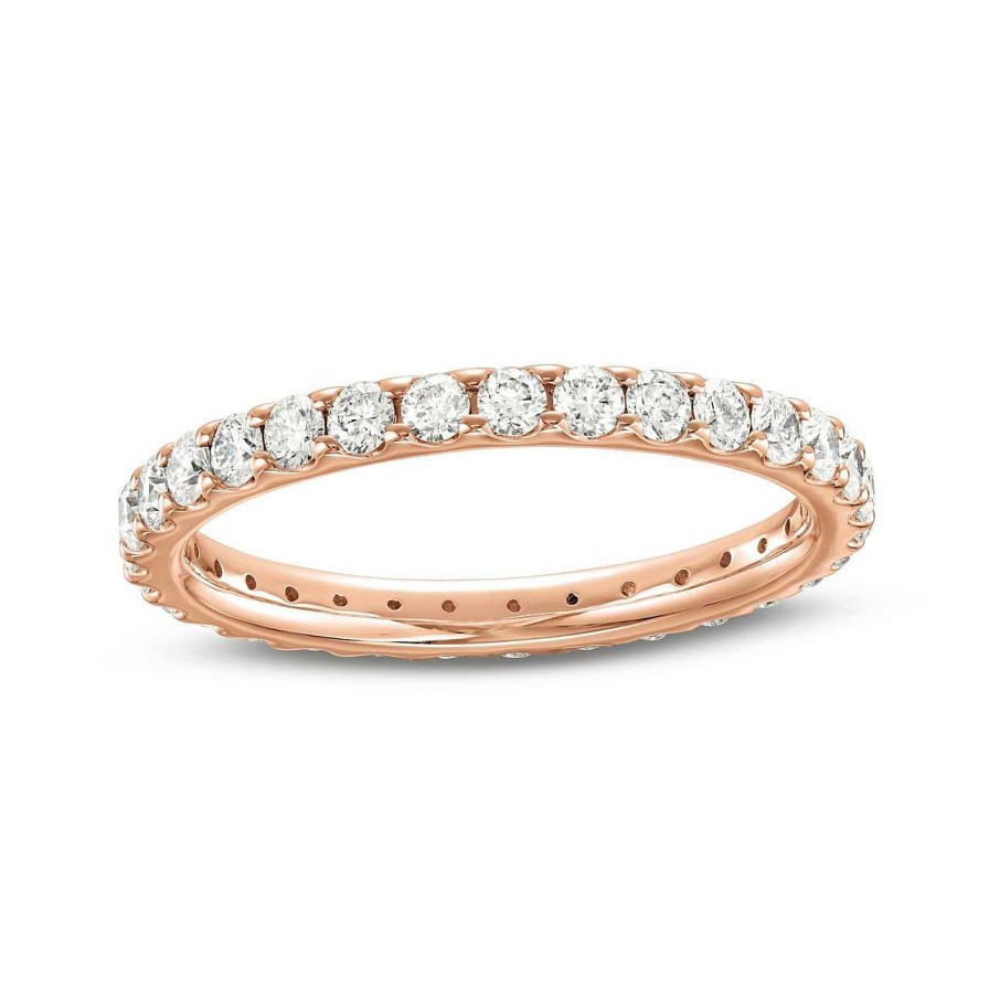 Diamonds Direct Women'S Bands | Essential Diamond Eternity Band (1.00Tw) Rose Gold 14K