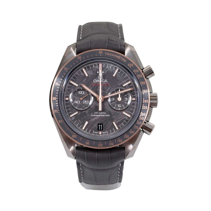 Diamonds Direct Men'S Watches | Omega Speedmaster Grey Side Of The Moon Watch | Meteorite | Grey Ceramic