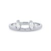 Diamonds Direct Women'S Bands | Marquise And Round Diamond Ring Wrap By True Romance White Gold 14K