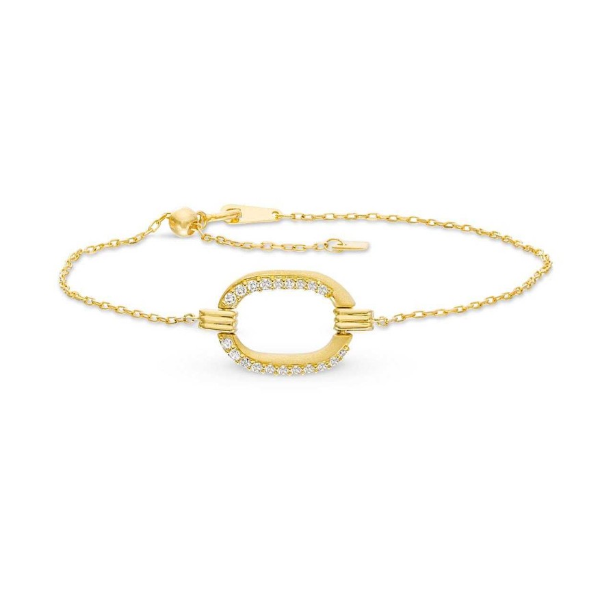 Diamonds Direct Bracelets | Diamond Single Link Adjustable Bracelet