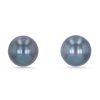 Diamonds Direct Earrings | Black Freshwater Pearl Studs