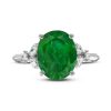 Diamonds Direct Rings | Oval Emerald And Diamond Ring