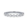 Diamonds Direct Women'S Bands | Alternating Round Diamond Wedding Band By Classique White Gold 14K