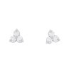 Diamonds Direct Earrings | Diamond Trio Stud Earrings White Gold 14K