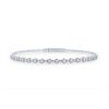 Diamonds Direct Bracelets | Diamond Bezel Flexible Bangle White Gold 14K