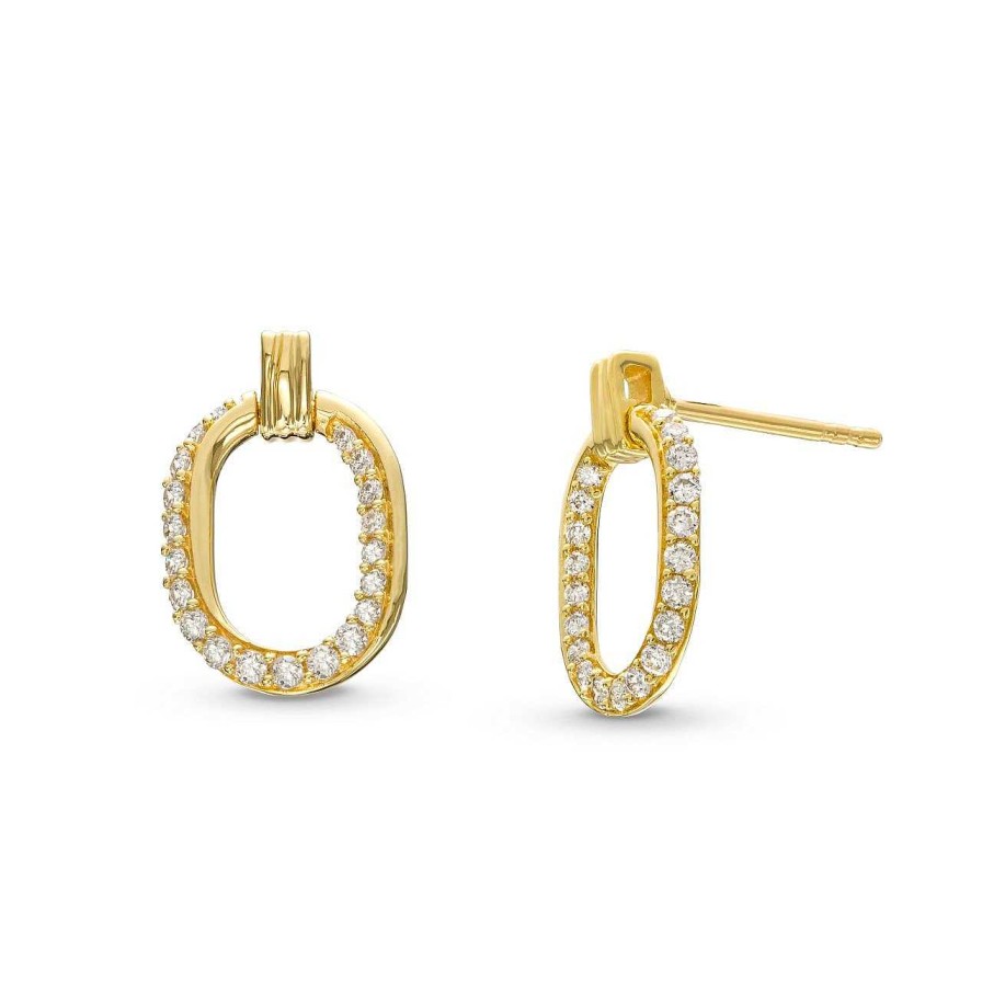 Diamonds Direct Earrings | Diamond Single Link Earrings