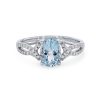 Diamonds Direct Fashion Rings | Aquamarine And Diamond Twist Ring