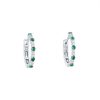 Diamonds Direct Earrings | Emerald And Diamond Alternating Hoops