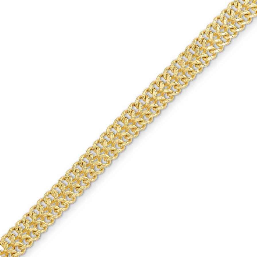 Diamonds Direct Bracelets | Diamond Cut Curb Bismark Bracelet