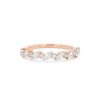 Diamonds Direct Women'S Bands | Alternating Diagonal Marquise And Round Wedding Band By Classique Yellow Gold 14K