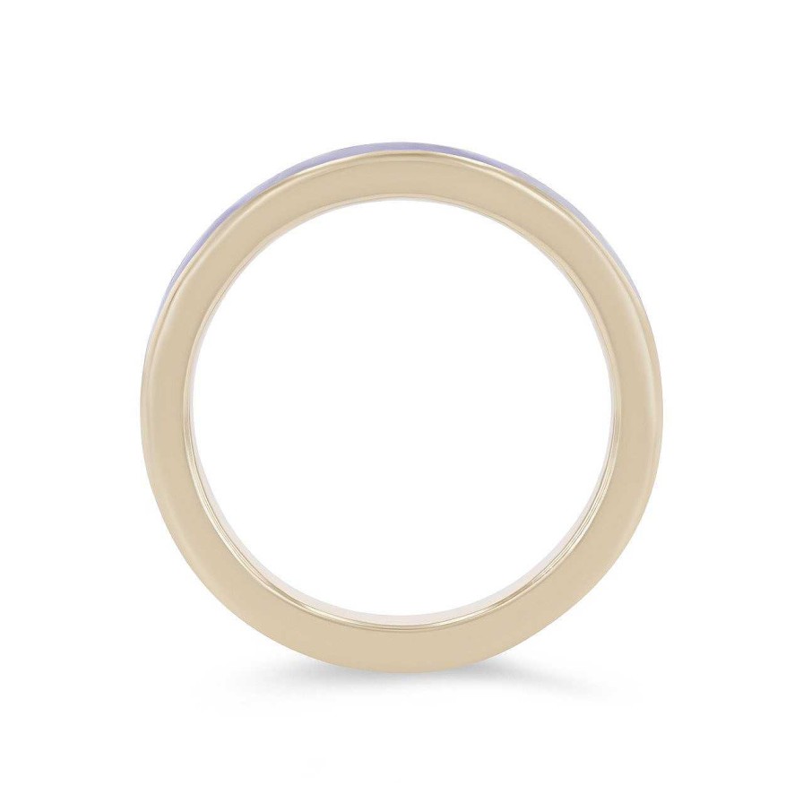 Diamonds Direct Fashion Rings | Michael M. Chroma Blue Enamel Ring Yellow Gold 14K