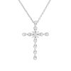 Diamonds Direct Necklaces & Pendants | Contemporary Diamond Cross Pendant White Gold 14K