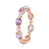 Diamonds Direct Fashion Rings | Pink And Purple Sapphire Eternity Band Rose Gold 14K