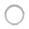 Diamonds Direct Fashion Rings | Pink Tourmaline Wedding Band White Gold 14K