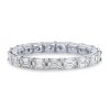 Diamonds Direct Women'S Bands | Horizontal Emerald Diamond Eternity Band By Ses Creations White Gold 14K