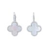 Diamonds Direct Earrings | Mother Of Pearl Clover Drop Earrings