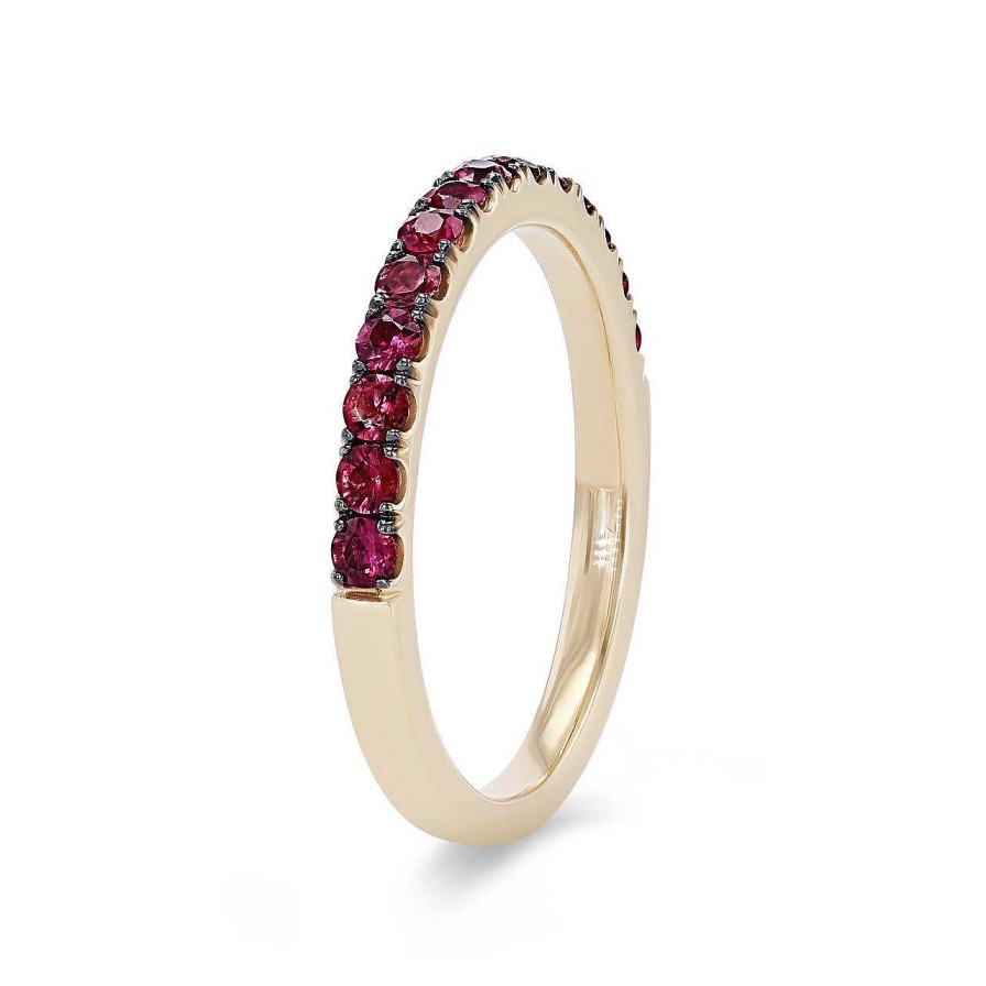 Diamonds Direct Fashion Rings | Ruby Wedding Band Yellow Gold 14K