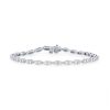 Diamonds Direct Bracelets | Marquise Framed Diamond Bracelet White Gold 14K