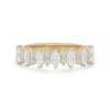 Diamonds Direct Women'S Bands | Alternating Vertical Marquise And Round Diamond Wedding Band By Classique White Gold 14K