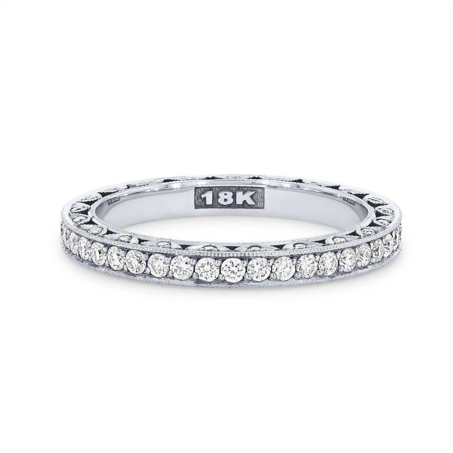 Diamonds Direct Women'S Bands | Tacori Classic Crescent Eternity Band White Gold 18K