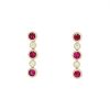 Diamonds Direct Earrings | Ruby And Diamond Bezel Drop Earrings