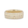 Diamonds Direct Women'S Bands | Three Row Diamond Inlay 6Mm Wedding Band By Novell White Gold 14K