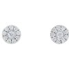 Diamonds Direct Earrings | Illusion Halo Diamond Stud Earrings