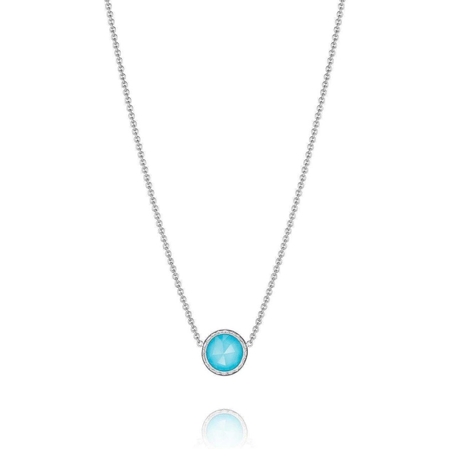 Diamonds Direct Necklaces & Pendants | Tacori Crescent Embrace Turquoise Pendant