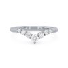 Diamonds Direct Women'S Bands | Contour Graduated Diamond Wedding Band By Classique White Gold 14K