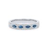 Diamonds Direct Women'S Bands | Kirk Kara Dahlia Sapphire And Diamond Wedding Band White Gold 14K