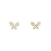 Diamonds Direct Earrings | Diamond Butterfly Stud Earrings