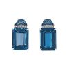 Diamonds Direct Earrings | London Blue Topaz And Diamond Drop Studs