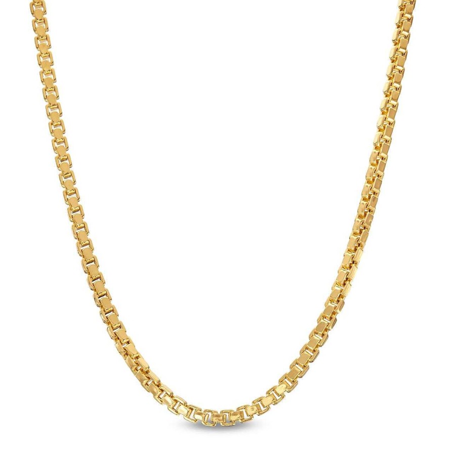 Diamonds Direct Chains | 24 Inch Box Chain Yellow Gold 14K