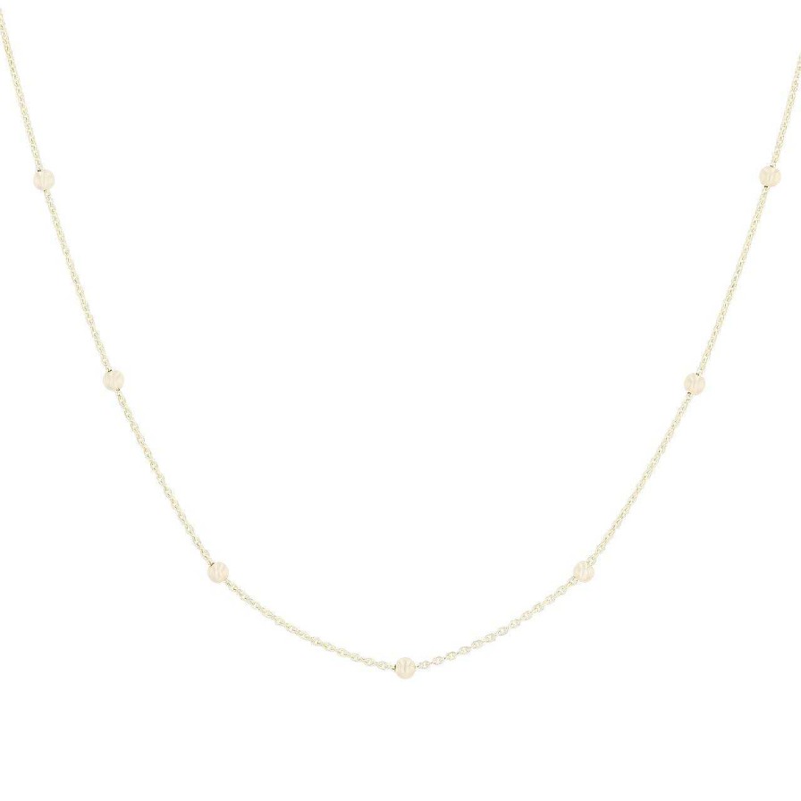 Diamonds Direct Necklaces & Pendants | Gold 18 Inch Bead Station Necklace