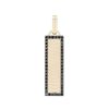 Diamonds Direct Pendants | Black Diamond Border Vertical Bar Pendant Yellow Gold 14K